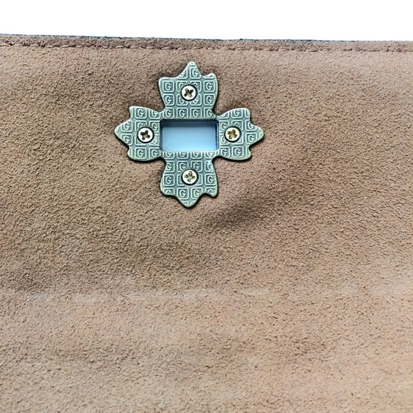 NWT Patricia Nash Caprina Diamond Weave Crossbody Clutch Natural - Picture 9 of 10